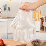 Disposable PE Film Gloves Transparent Dining Table Picnic Lobster Gloves One Size 100 pieces / Bag