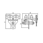 2T * 3m Hand Monorail Trolley Lifting Chain Hoist Chain Block Crane Lifting Sling