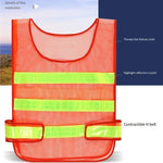 Reflective Vest Reflective Vest Fluorescent Orange Mesh Car Traffic Safety Warning Vest Sanitation Construction Duty Riding Safety Suit