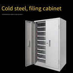 A4 File Cabinet Thickened Drawer Type Metal Parts Efficiency Customized Data File Bill 90 Draw [with Door] With Small Draw