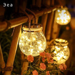 Solar Garden Lamp Household Crack Lamp Outdoor Garden Villa Layout Decorative Glass Crack Lamp Hanging Lamp Tree Lamp Small Night Lamp Solar Star Lamp