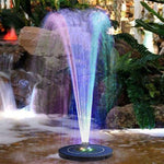 New Solar Floating Fountain With Lamp And Charging Function Floating Landscape Fountain 5v 1.4w Rechargeable Battery And Lamp