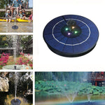 New Solar Floating Fountain With Lamp And Charging Function Floating Landscape Fountain 5v 1.4w Rechargeable Battery And Lamp