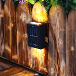 Solar Outdoor Lamp Garden Small Wall Lamp Landscape Decoration LED Lamp Courtyard Terrace Fence Atmosphere Up And Down Luminous Wall Lamp 4 Sets