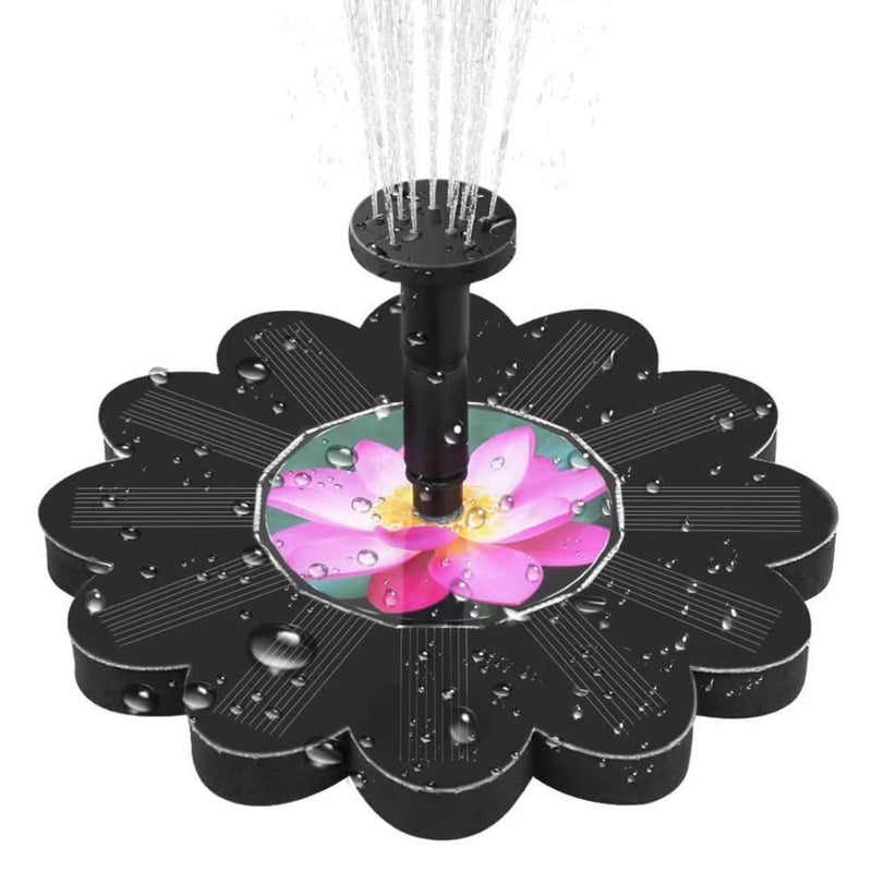 Solar Fountain Floating Fountain Lotus Leaf Solar Floating Water Spray Fountain Mini Outdoor Pond Fish Pond Lotus Plate Without Battery