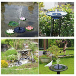 Solar Fountain Fish Pond Floating Fountain Water Pump Garden Landscaping Multiple Nozzles Oxygenation Fountain