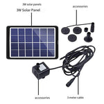 Solar Fish Tank Solar Fountain Outdoor Pool Fish Tank Diving Small Courtyard Garden Rockery Static Water Pump 6v3w Solar Panel + Water Pump