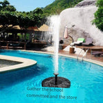 Solar Fountain Floating Micro Battery Fountain Outdoor Garden Courtyard Rockery Landscaping Solar Water Pump Fish Pond Fountain 1 W