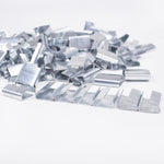 150 Pieces Plastic Steel Belt Buckle 1kg PET Polyester Belt Clip Anti Slip Serrated Buckle