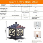 Solar Column Head Lamp New Chinese Fuzi Outdoor Waterproof Household Engineering Fence Lamp Villa Courtyard Lamp Gate Column Lamp