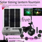 Solar Fountain Solar Lantern Lotus Leaf Fountain Lotus Oxygen Landscape Fountain Water Pump 3w No Battery