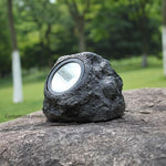 Stone Lamp Solar Outdoor Courtyard Simulation Waterproof Garden Villa Lawn Landscape Decoration Projection Spotlight - White Light (single)