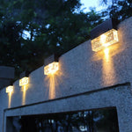 Solar Outdoor Lamp Courtyard Wall Street Lamp Induction Garden Villa Waterproof Decoration Step Stair Wall Color Lamp Solar Step Lamp 8 Set Warm Light