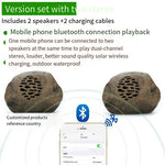 Solar Bluetooth Speaker Garden Sound Outdoor Waterproof Remote Control Simulation Stone Cobblestone Lawn Speaker One (1 Set, Bluetooth) One Set