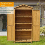 Outdoor Garden Tool Room Courtyard Storage Cabinet Sunscreen Waterproof Gardening Sundries Balcony Storage Cabinet Cyan 4 Grid