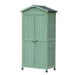 Outdoor Garden Tool Room Courtyard Storage Cabinet Sunscreen Waterproof Gardening Sundries Balcony Storage Cabinet Cyan 4 Grid