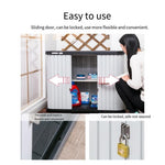 Garden Tool Cabinet Balcony Storage Outdoor Courtyard Sunscreen Waterproof Tool Room Outdoor Storage Cabinet [45cm High] 450V Single Layer 1