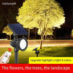 Solar Lamp Outdoor Courtyard Projection Lamp Outdoor Waterproof LED Lawn Lamp Villa Garden Lawn Seven Color Atmosphere Decorative Landscape Lamp