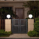 Solar Column Head Lamp LED Outdoor Wall Lamp Gate Courtyard Wall Lamp Waterproof Garden Villa Courtyard Lamp Household Ball Lamp Municipal White Light