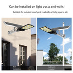 Solar Street Lamp Outdoor Courtyard Lamp LED Lamp New Rural Road Lighting Bright Waterproof High-power Household Square Lamp Warm Light Power Display