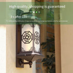 Solar Wall Lamp Outdoor Waterproof Antique Villa Terrace Aisle Lamp New Chinese Outdoor Garden Gate Courtyard Lamp 15w