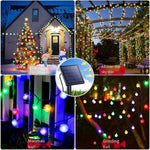 Solar Lamp String Colorful Lamp Flashing Lamp Outdoor Courtyard Atmosphere Decorative Lamp Waterproof LED Lamp Villa Garden For Christmas Party