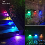 Solar Lamp Outdoor Courtyard Lamp Garden Villa Colorful Fence Lamp Household Night Lamp Decoration Outdoor Wall Lamp Waterproof Light