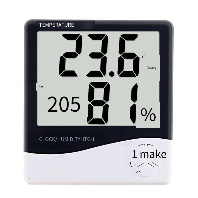 MEASUREMAN Digital Indoor Thermometer and Hygrometer with Humidity Gauge with Touch LCD Backlight , Accurate Temperature Humidity Monitor Meter for